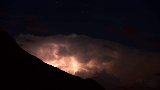 大圣伯纳德山口阿尔卑斯山瑞士山脉延时星星夜