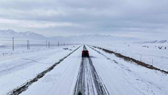 冬季新疆自驾 公路自驾 旅行 冰天雪地