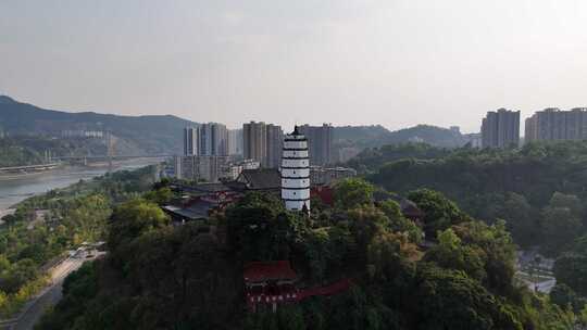 四川达州龙爪塔朝阳寺航拍