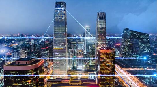 科技5G中国北京城市地标展示AE模版