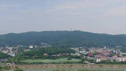 湖南长沙岳麓山风景航拍