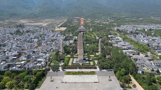 大理崇圣寺三塔景区航拍