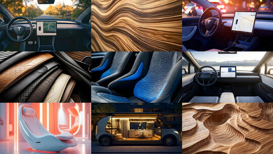 汽车内饰黑科技材料高科技智能座舱4高清在线视频素材下载