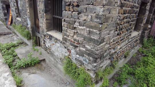 湘南农村青砖老房子老墙2视频素材模板下载