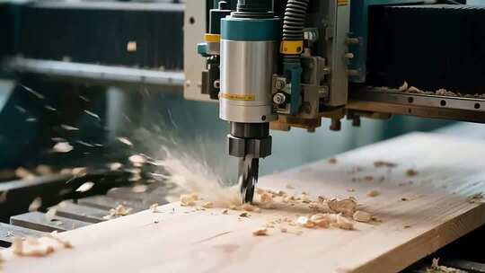 工厂木工机械切割木材