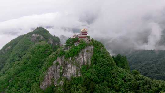 航拍南五台景区云海景观