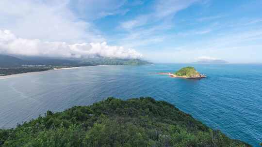 广东深圳西涌夏日午后晴天美景