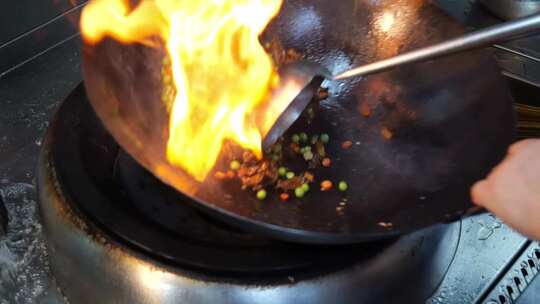 大火烹饪爆炒中式厨房
