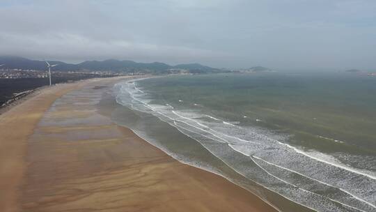 福建福州平潭岛长江澳海滩风光航拍