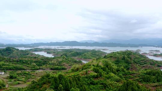 杭州千岛湖航拍视频素材模板下载