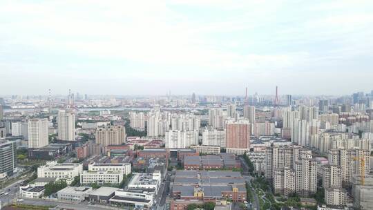 上海杨浦区城市建筑全景4K航拍