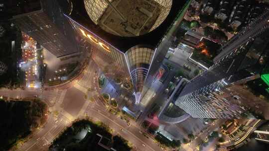 福州icc升龙环球中心航拍高楼大厦摩天大视频素材模板下载