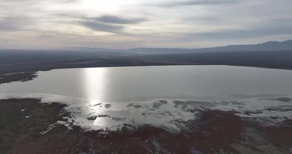 柴窝堡湖国家湿地公园航拍