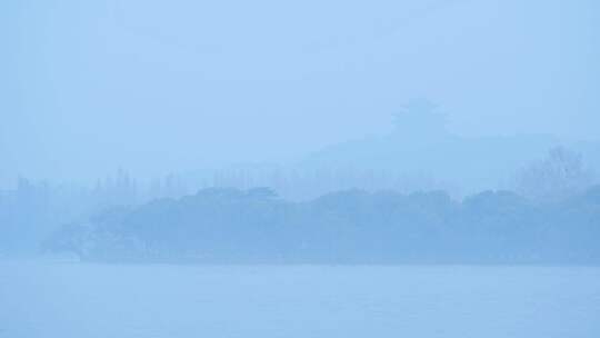 杭州雾西湖江南风景