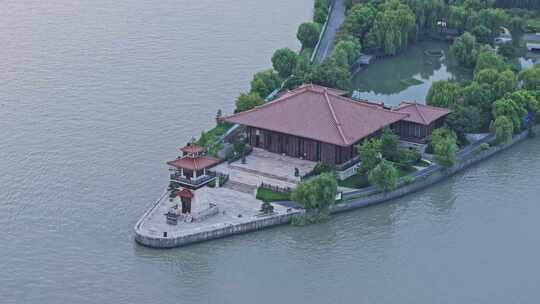 航拍上海浦江之首水文化展示馆