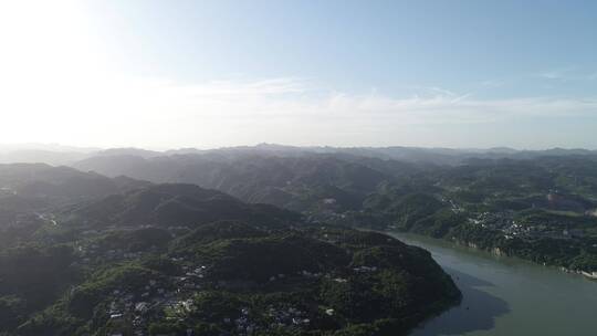 航拍葛洲坝大坝宜昌西陵区城区水电站4k