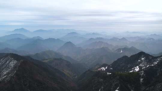 杭州临安大明山牵牛岗群山风景航拍