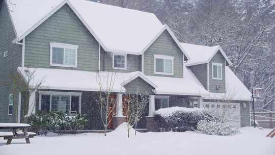 屋外飘雪