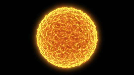 发光的太阳球：高能熔岩波、分形光和发光的