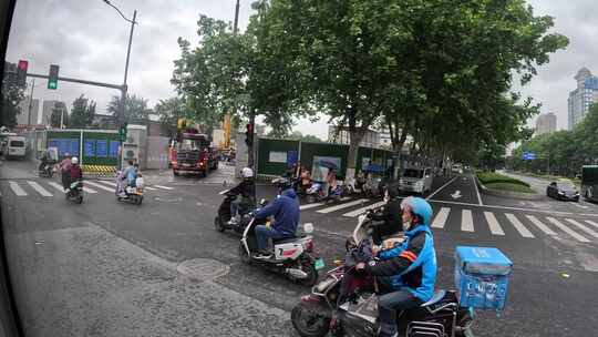 城市风光街头交通高清实拍