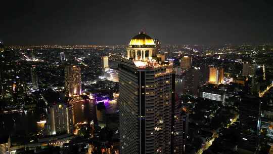 泰国曼谷城市风景夜景