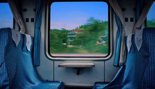 高铁车厢/高铁窗外风景