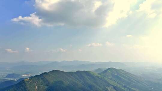 航拍群山青山万重山千里江山树林