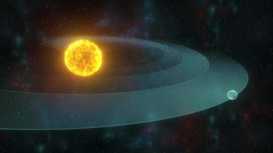太阳系行星环绕太阳动画素材