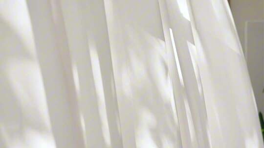 下午暖阳 飘逸窗帘光影升格