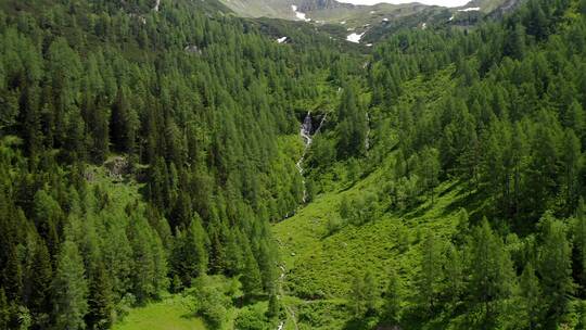 奥地利森林景观航拍