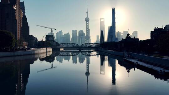 上海中心航拍合集视频素材模板下载