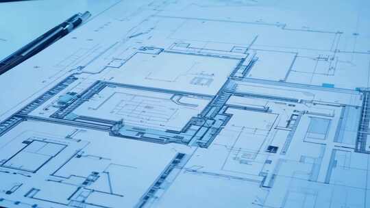 手绘建筑图纸蓝图 (2)