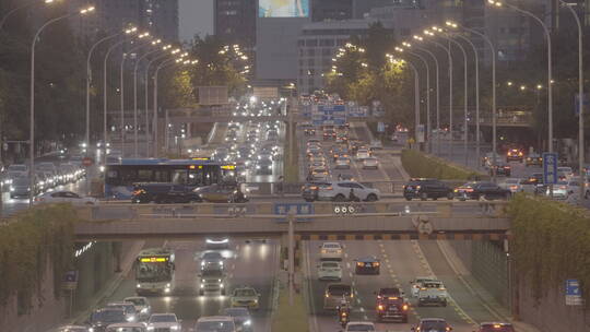 车流 城市夜景车流