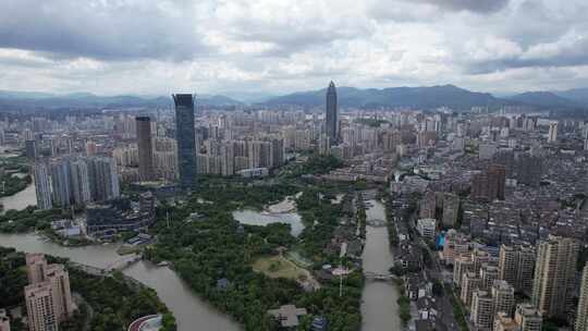 浙江温州城市风光航拍