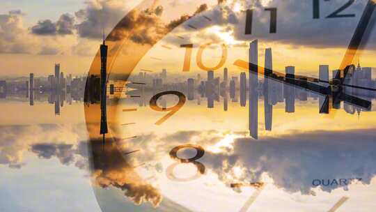 高级感城市时间流逝地产空镜