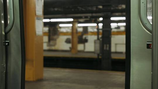 纽约关门的地铁