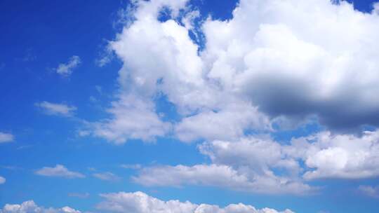 云朵延时天空蓝天白云夏日晴朗天空云层流动