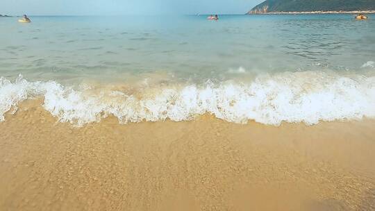 深圳三门岛沙滩海浪视频素材模板下载