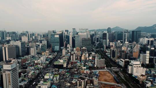 韩国首尔城市航拍