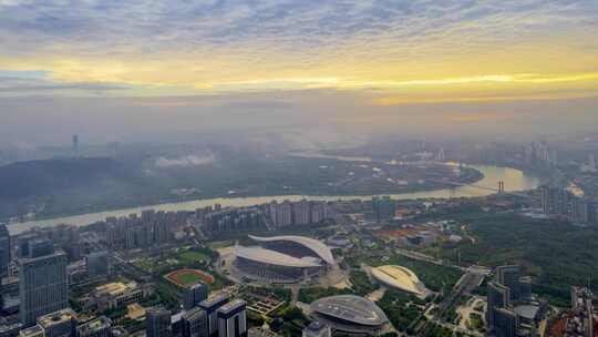 南宁五象新区彩云美景