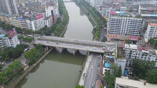 航拍湖南邵阳城市风光