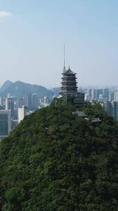 航拍贵州贵阳东山寺