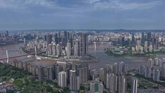重庆朝天门渝中区地标建筑航拍