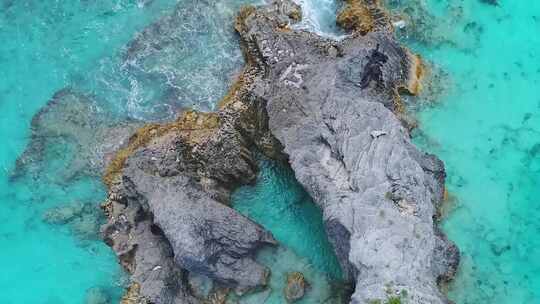 百慕大，岩礁，大西洋，空中飞行，热带天堂，美丽的风景