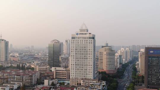 航拍浙江绍兴城市建设