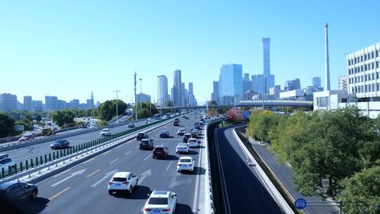 【4K原创】北京大气地标 车流