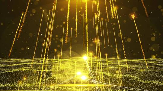 金色科技粒子光线上升年会颁奖舞台