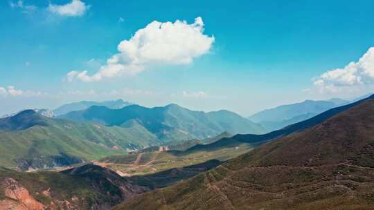 拉脊山宗喀拉则青藏寺庙航拍大景