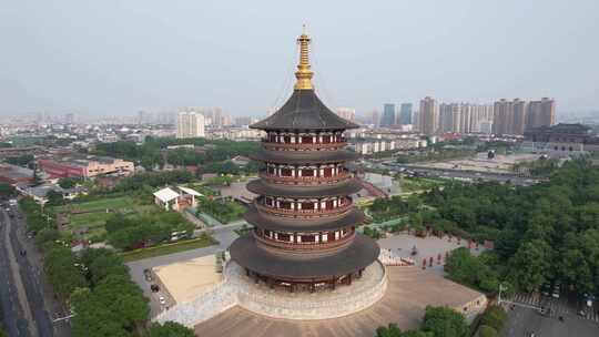 河南洛阳武则天通天塔航拍