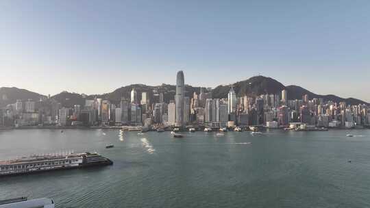 香港维多利亚港航拍